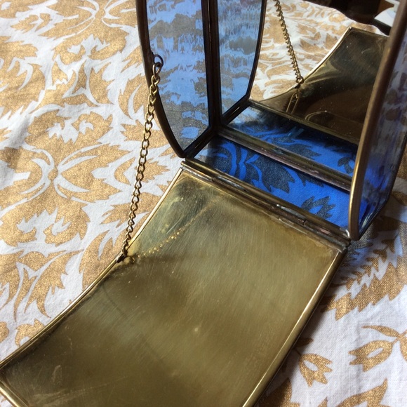 Vintage Via Vermont Guardian Angel Glass Brass Box - Picture 10 of 14